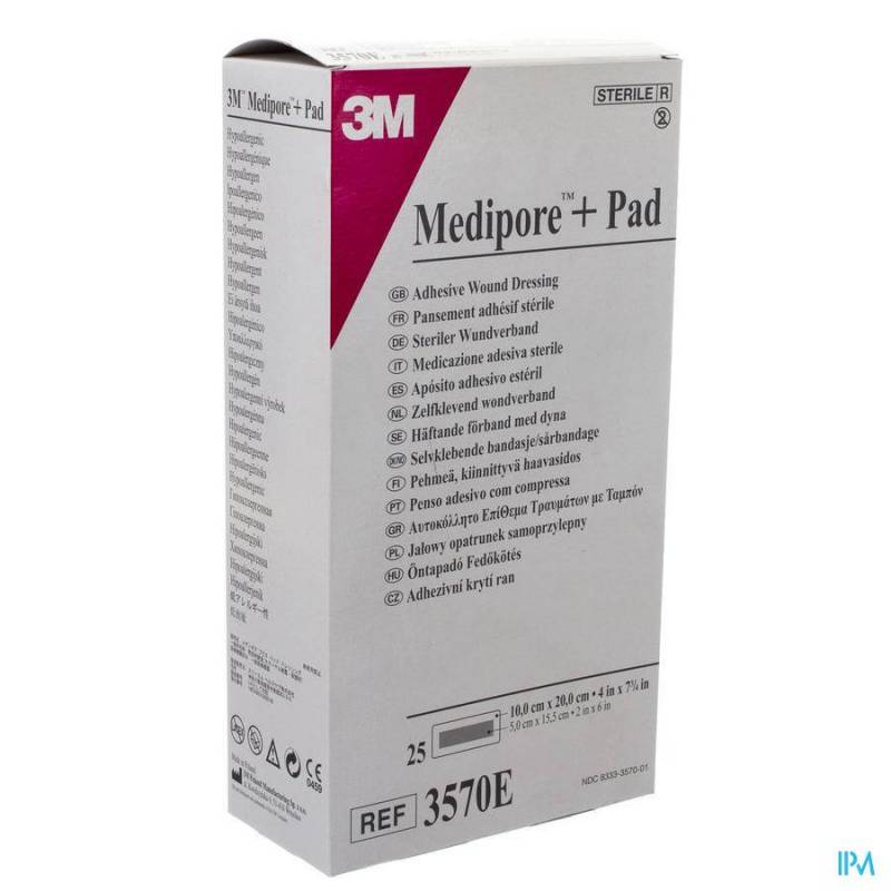 MEDIPORE + PAD 3M 10X20,0CM 25 3570E