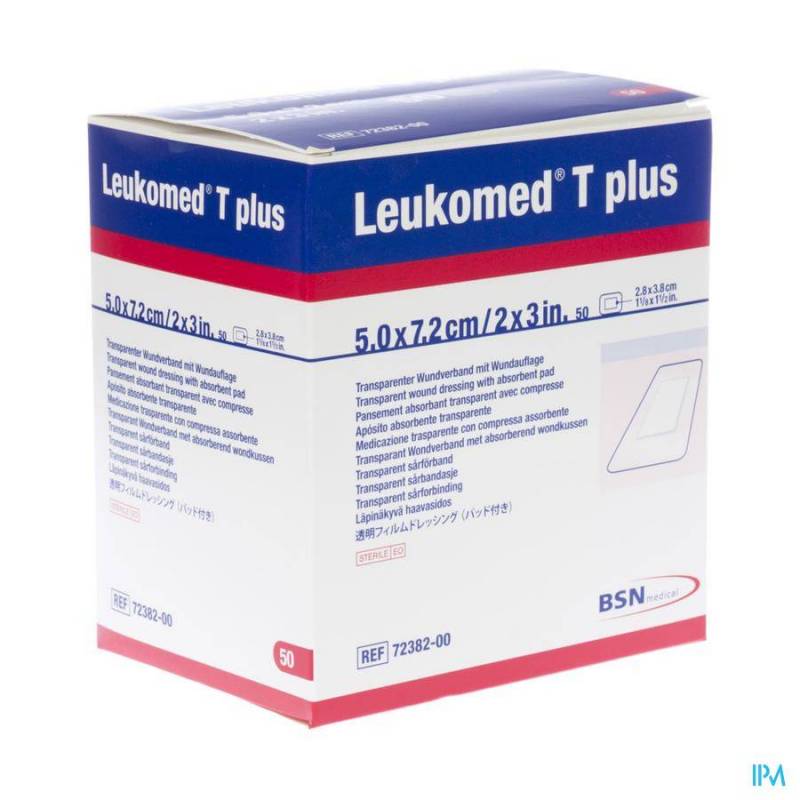 Leukomed T Plus Verb Ster 7,2cmx 5cm 50 7238200