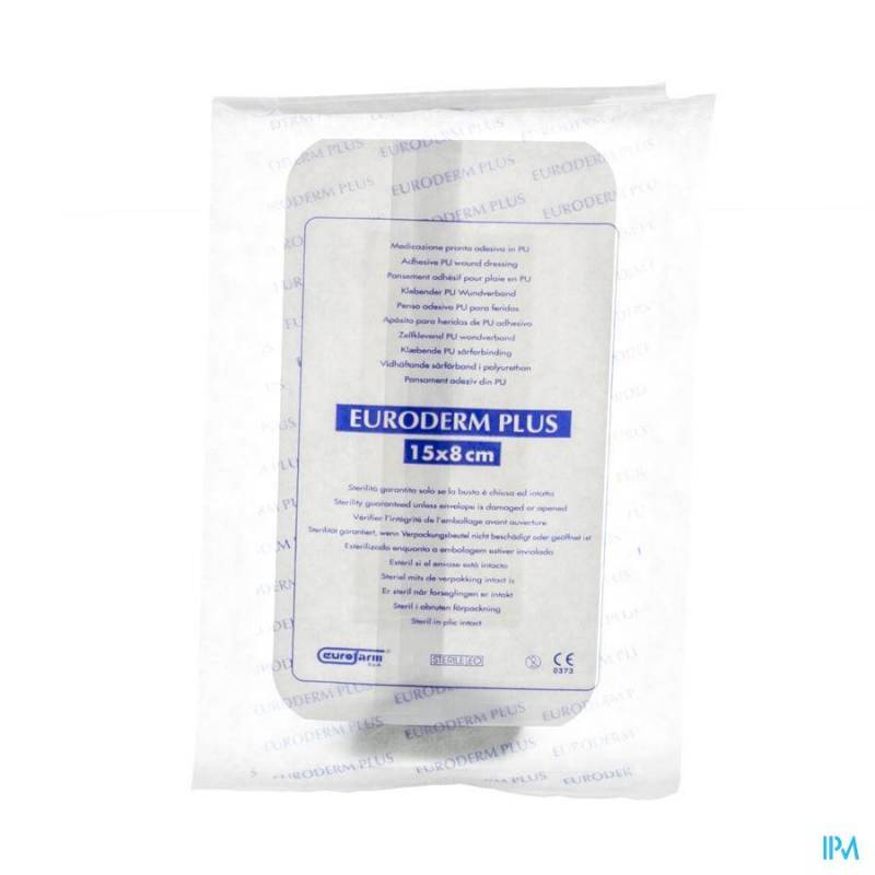 EURODERM PLUS 8X15CM 1 PANSEMENT STERIL