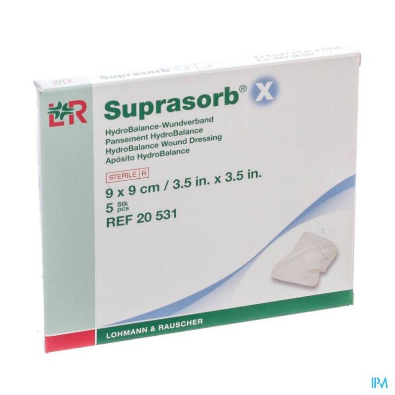 SUPRASORB X PANS CELLULOSE 9X 9CM 5 20531