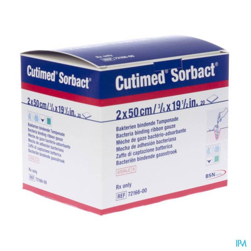 Cutimed Sorbact Gaasstrook 2x50cm 20 7216600