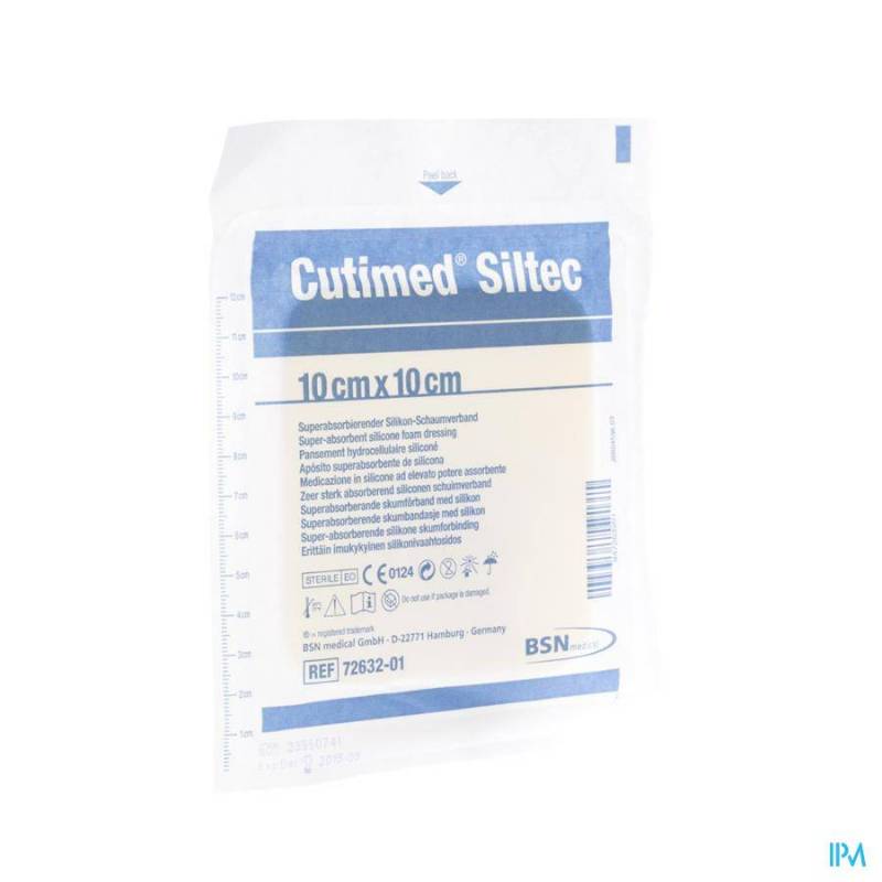 CUTIMED SILTEC CP STERIL 10,0X10,0CM 1 7328501
