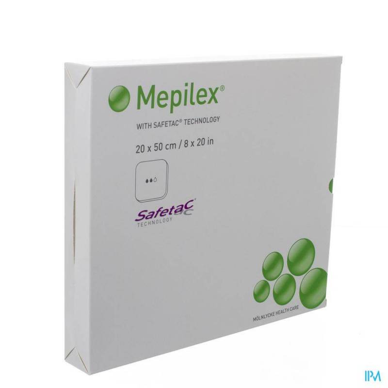 MEPILEX PANS MOUSSE SIL ABS STER 20X50CM 2 294500