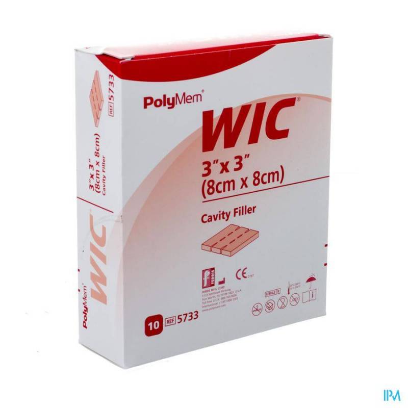 Polymem Wic Cavity Wound Filler 8x8cm 10