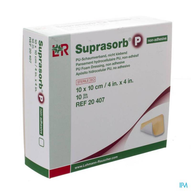 SUPRASORB P MOUSSE PU N/ADH WCL 10,0X10,0 10 20407