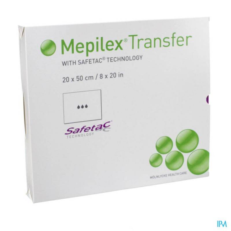 MEPILEX TRANSFER PANS SIL STER 20X50CM 4 294502