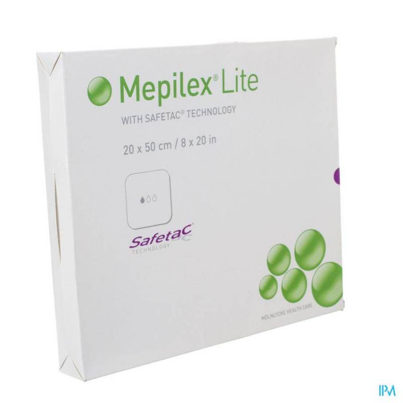 MEPILEX LITE PANS FIN SIL STER 20X50,00CM 4 284500