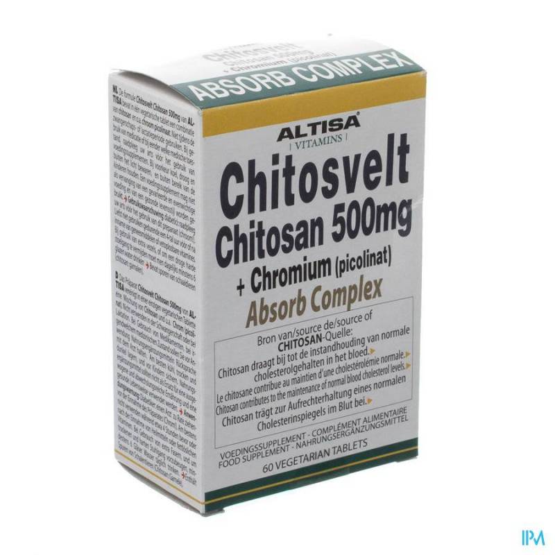 Altisa Chitosvelt Chitosan 500mg+chroom Tabl 60
