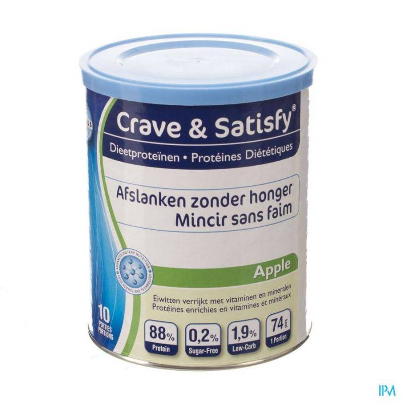 Crave en Satisfy Dieetproteinen Apple Pot 200g