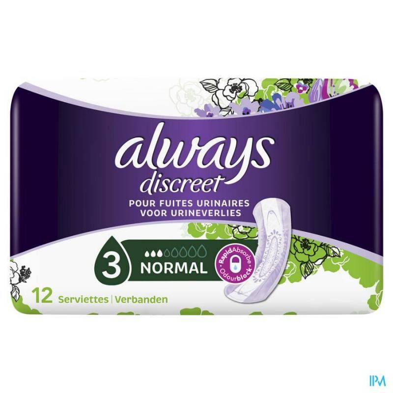 always discreet incontinence pad norm