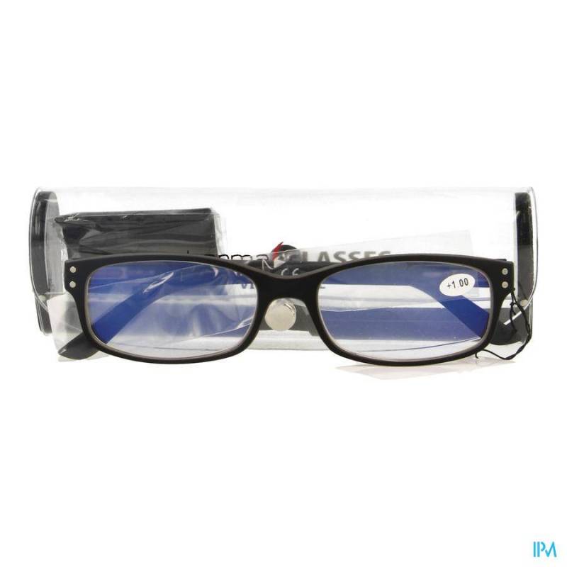 PHARMAGLASSES VISIONBLUE PC01 LUN.LECT.+1.00 BLACK