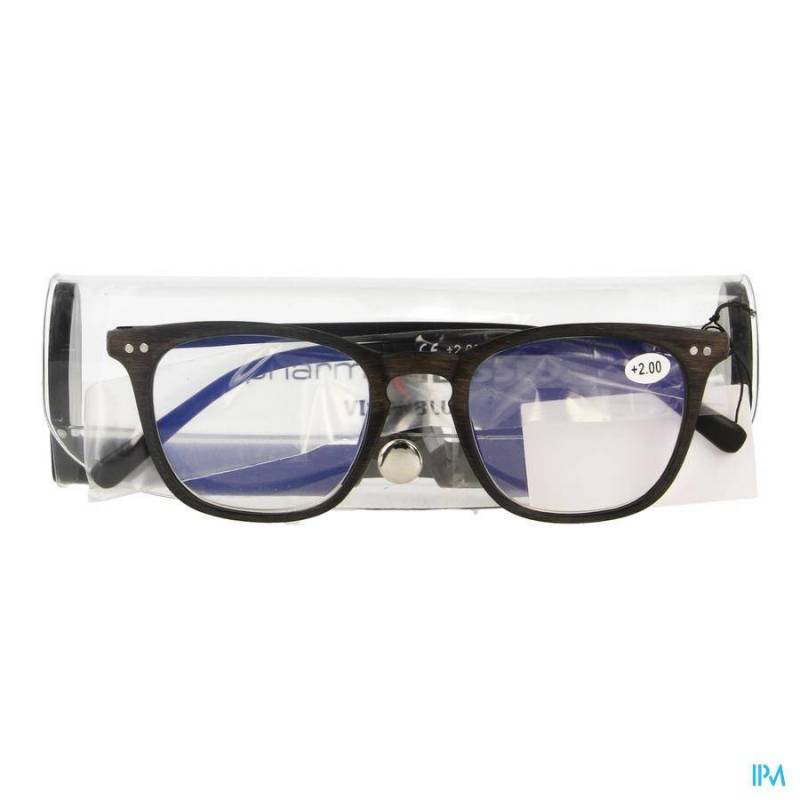 PHARMAGLASSES VISIONBLUE PC02 LUN.LECT.+2.00 BROWN