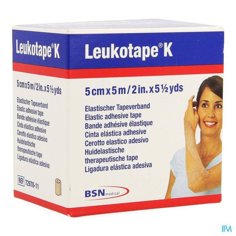 Leukotape K Kleefwindel Elast Huid 5,0cmx5m 1