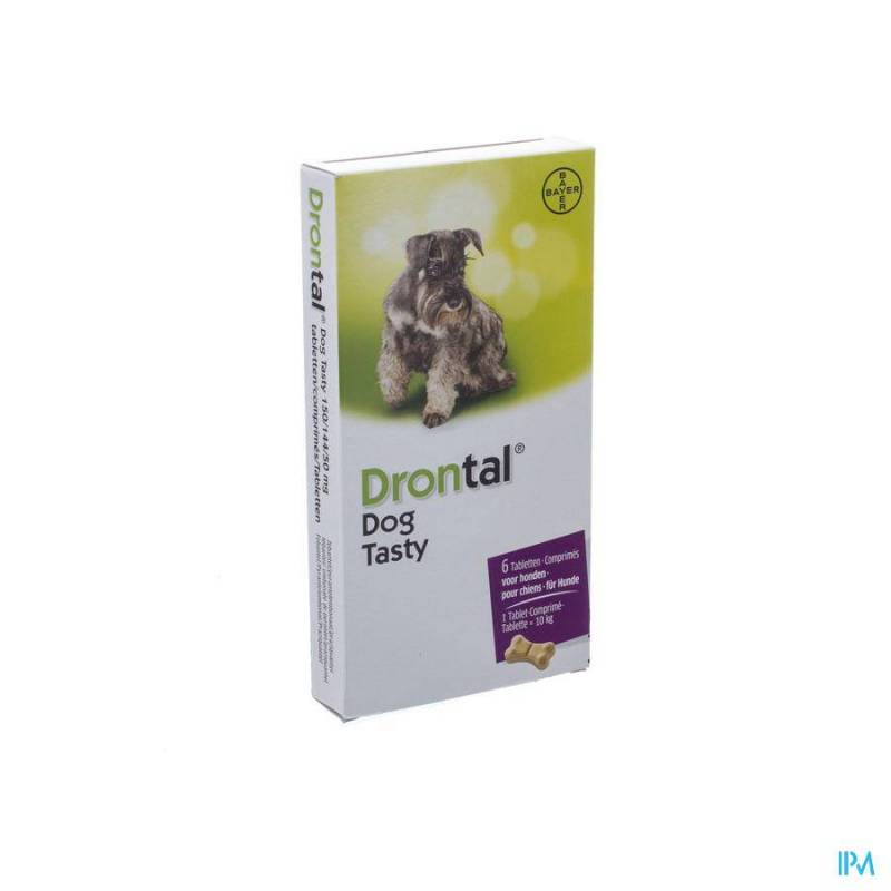Drontal Hond Tasty Bone Ontworming 6 Tabletten