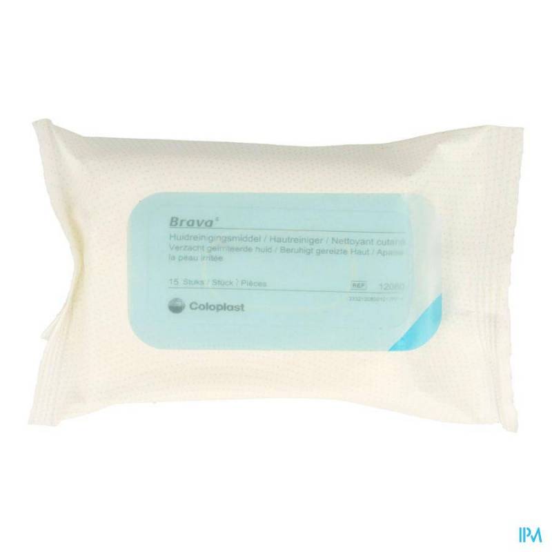 BRAVA NETTOYANT PEAU LINGETTES 15 12080