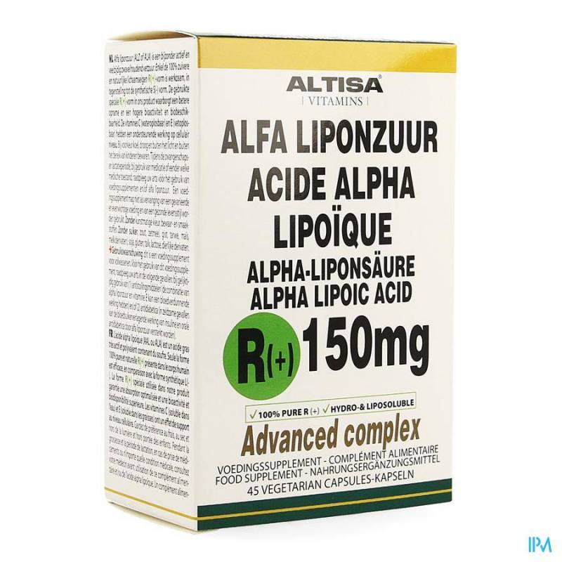 Altisa R(+)-alpha Liponzuur 150mg + C+e V-caps 45