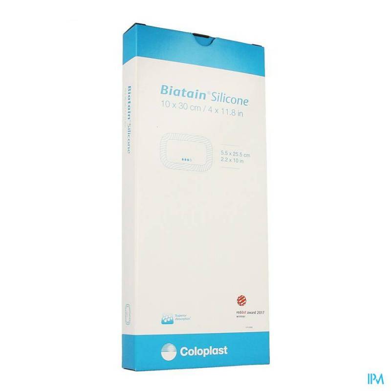 BIATAIN SILICONE ADHESIVE STER 10,0X30,0CM 5 33401