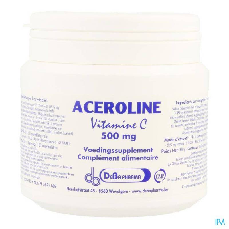 Aceroline 500 Kauwtabl 180 Deba