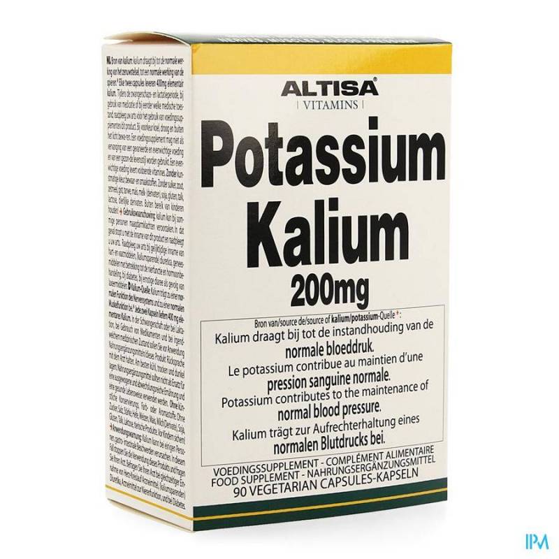ALTISA KALIUM-POTASSIUM (CITRAT) 200MG Vegetarian Capsules  90