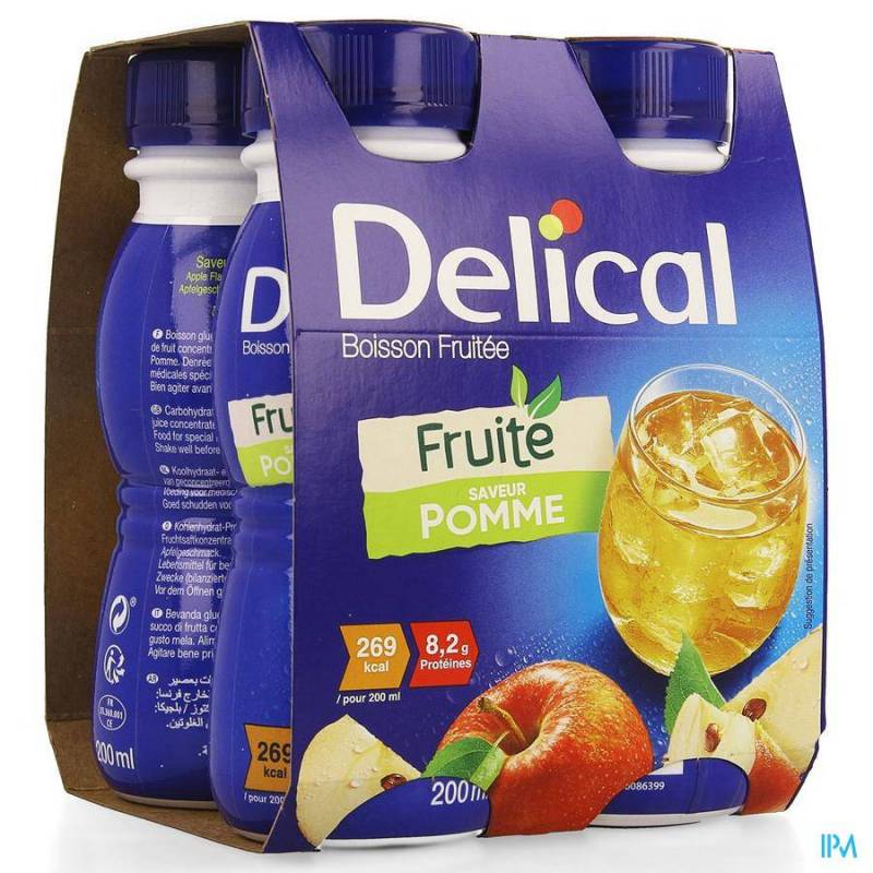 Delical Fruitdrink Appel 4x200ml