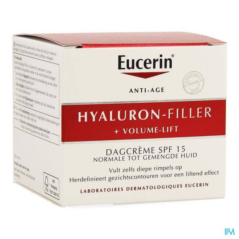 Eucerin Hyaluron-Filler + Volume Lift Dagcrème Normale/ Gemengde Huid SPF15 50ml