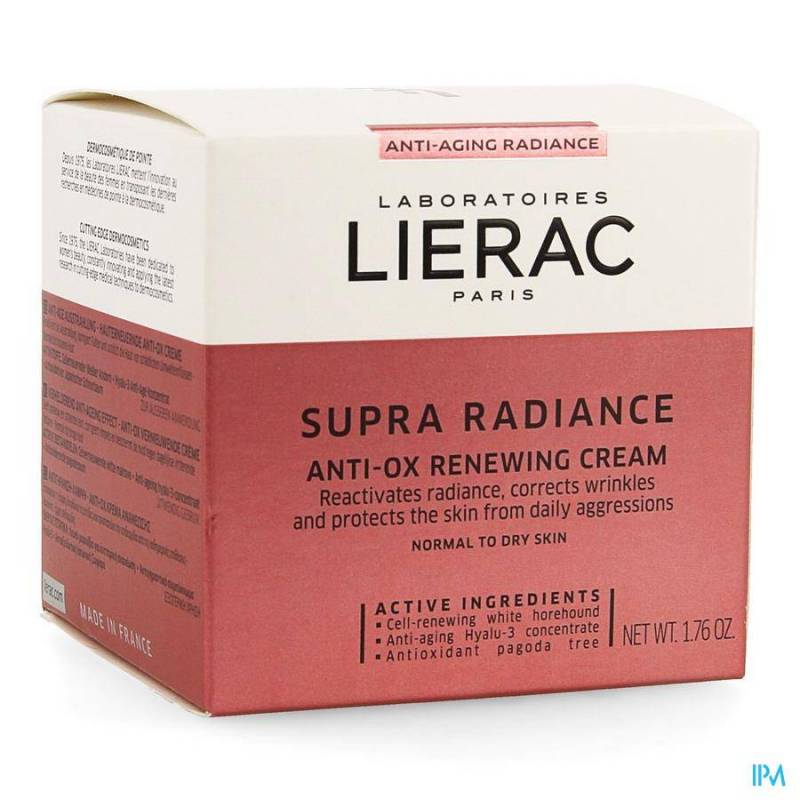 Lierac Supra Radiance Vernieuwende Crème Anti-Ox Normale/Droge Huid 50ml