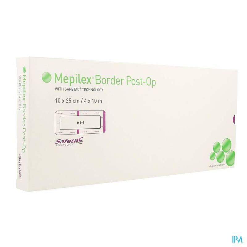MEPILEX BORDER POST-OP PANS 10X25CM 5 496455
