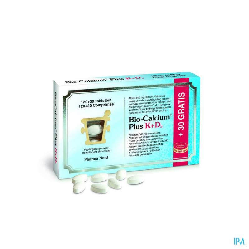 Pharma Nord Bio-Calcium Plus K+D3 120 Tabletten Promo + 30 Gratis
