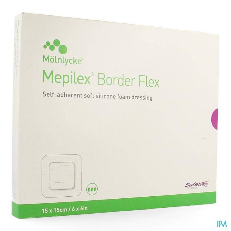 MEPILEX BORDER FLEX PANS 15X15CM 5 595400