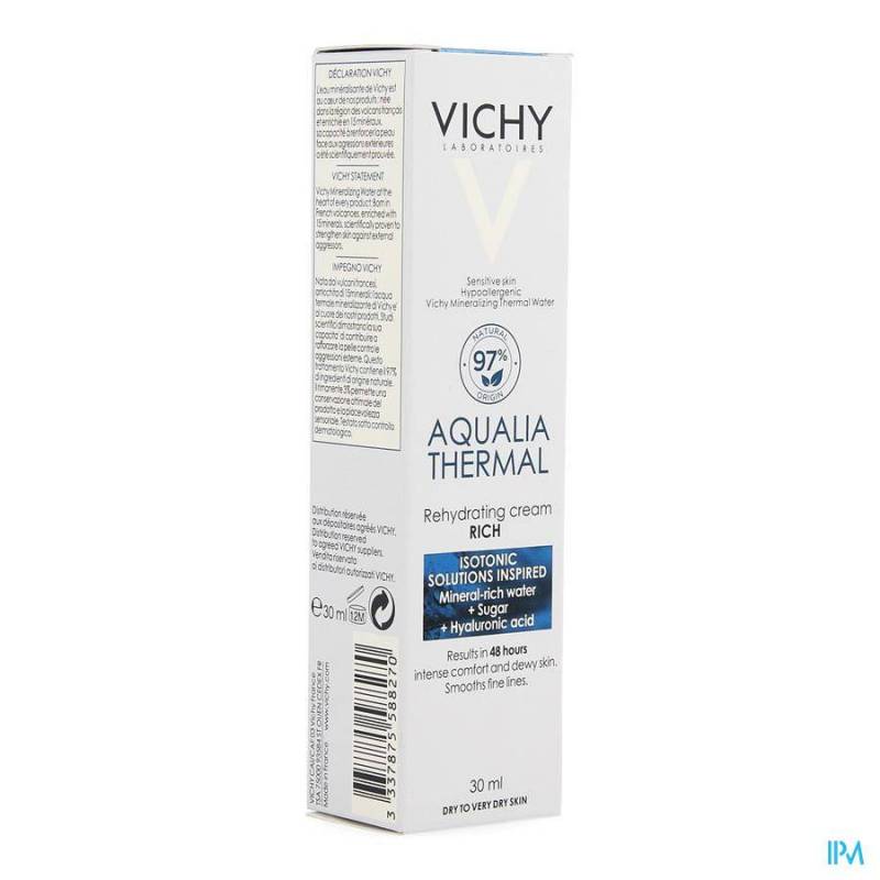 Vichy Aqualia Thermal Hydraterende Rijke Crème 30ml