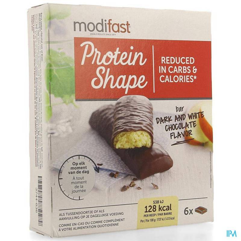 MODIFAST PROTEIN SHAPE REPEN PURE WIT CHOCO 6X31G