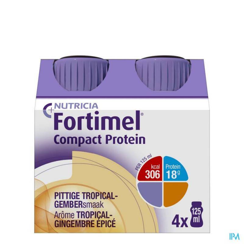 FORTIMEL COMPACT PROTEIN TROPIC.GING.EPICE 4X125ML