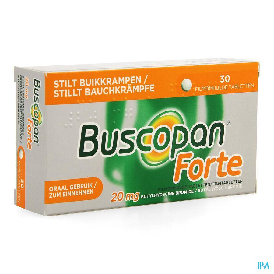 Buscopan Forte 20mg | 30 Filmomhulde Tabletten
