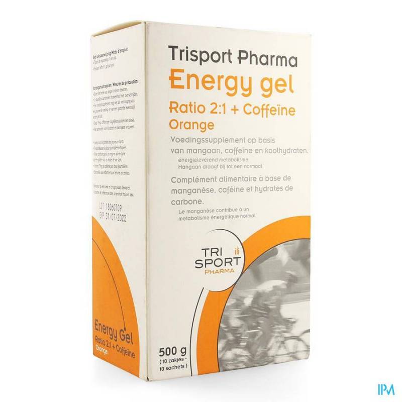 Trisport Pharma Ratio 2:1 Energy Gel + Coffeine Orange 10x50g