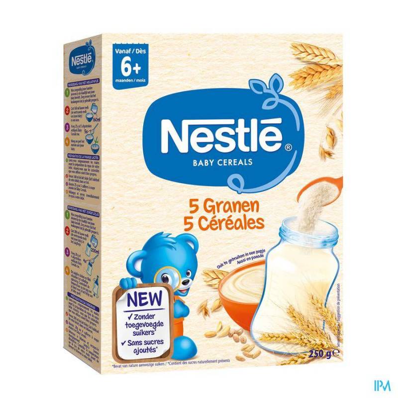 NESTLE BABY CEREALS 5 CEREALES 250G