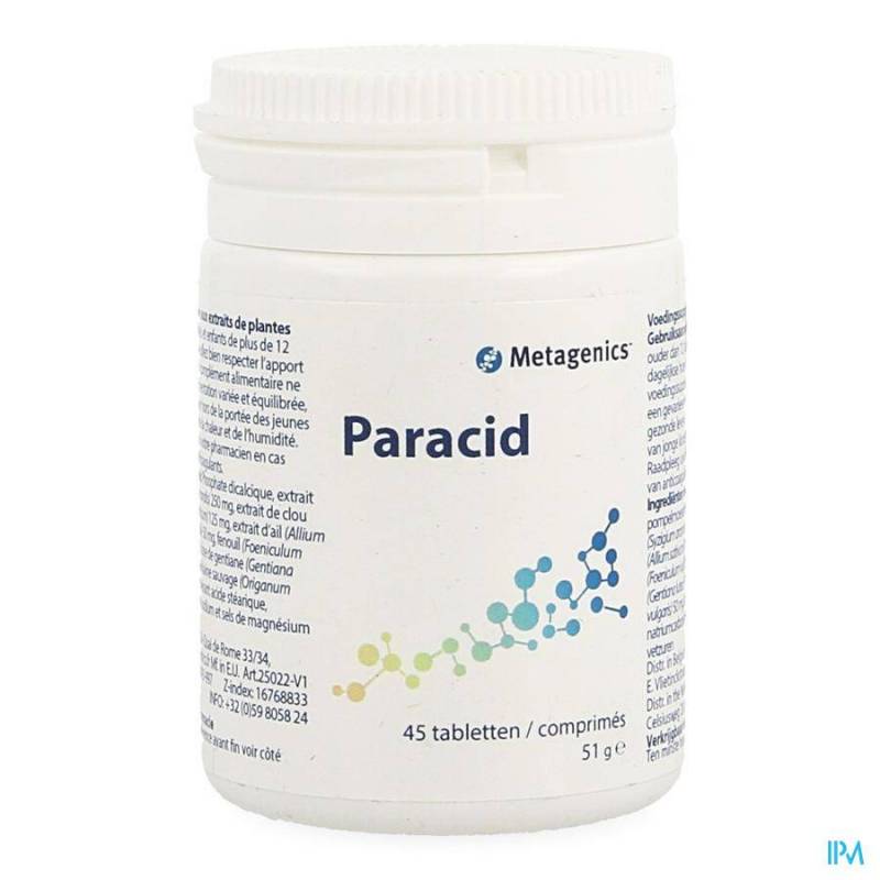 PARACID CAPS 45 25022 METAGENICS