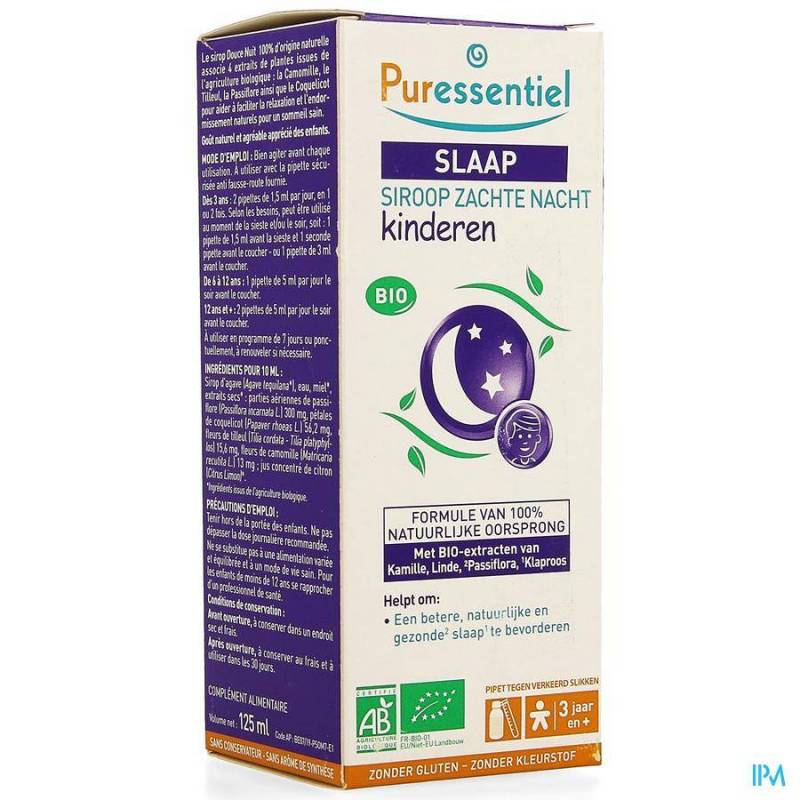 PURESSENTIEL SOMMEIL SIROP DOUCH NUIT ENFANT 125ML