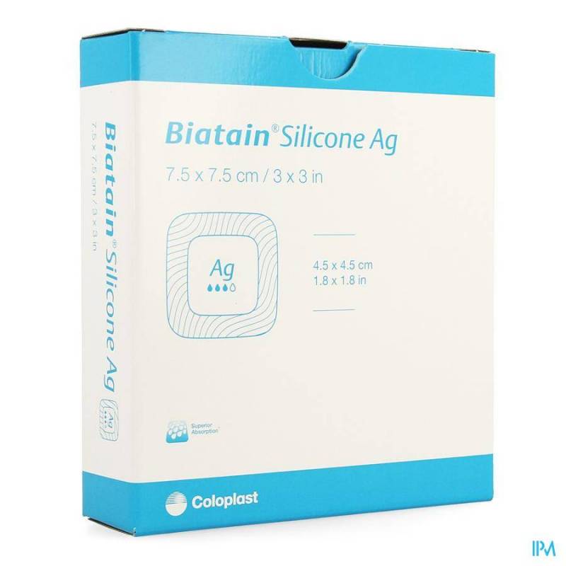 BIATAIN SILICONE AG 7,5X7.5CM 3