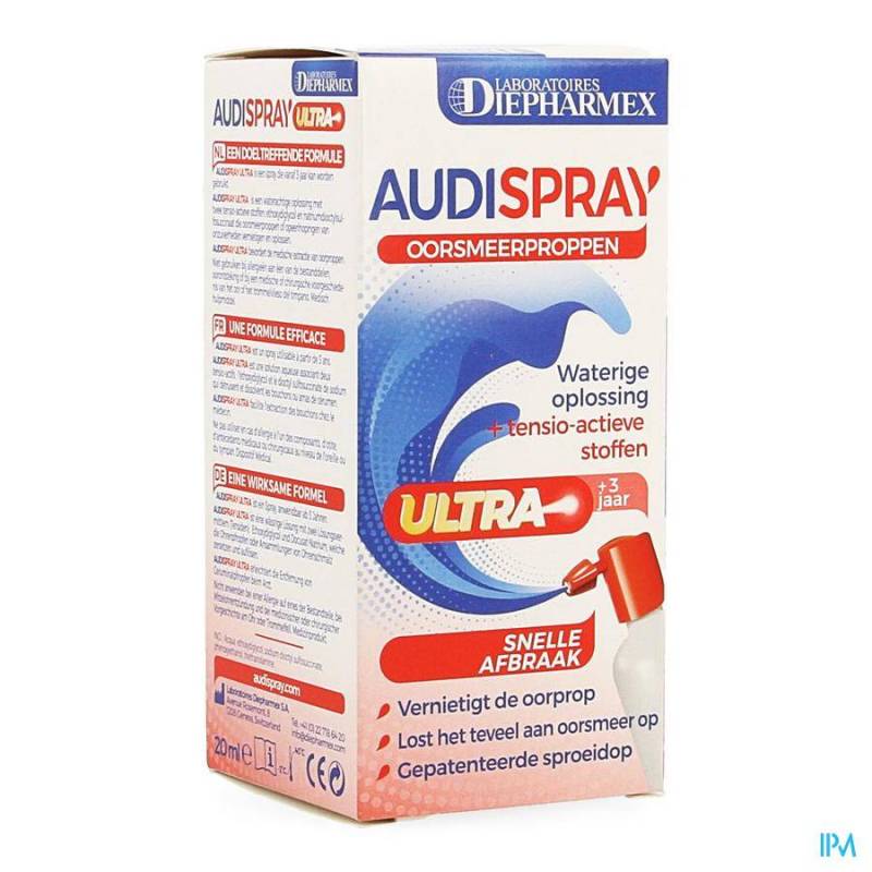 Audispray Ultra Oorsmeerprop Spray 20ml