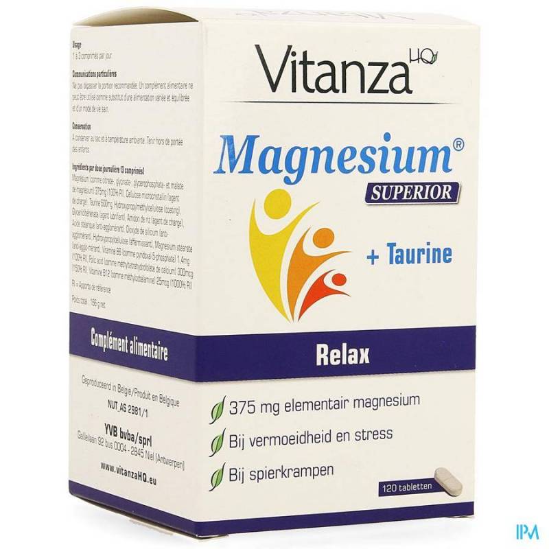 Vitanza HQ Magnesium Superior + Taurine 120 Tabletten