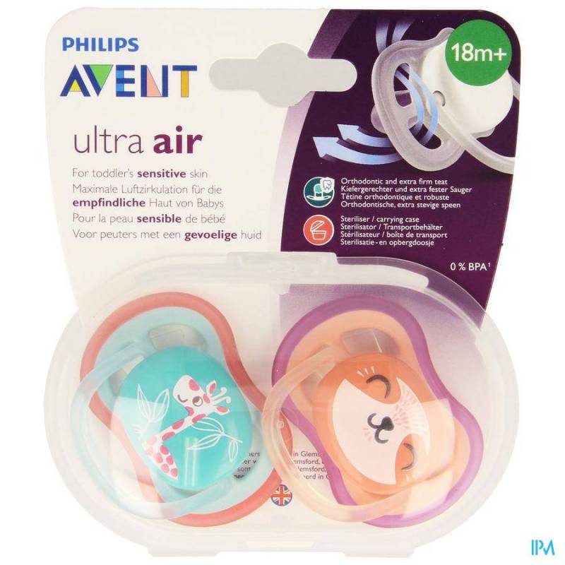 PHILIPS AVENT FOPSPEEN +18M AIR GIRL GIRAF POES