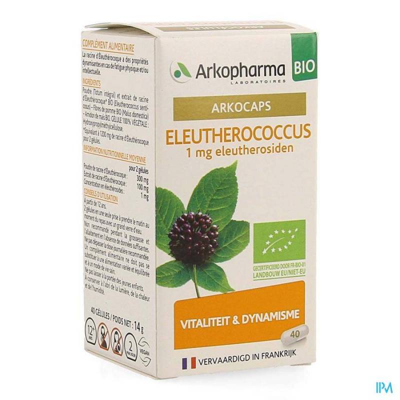 Arkocaps Eleutherococcus Bio Vitaliteit & Dynamisme 40 Capsules