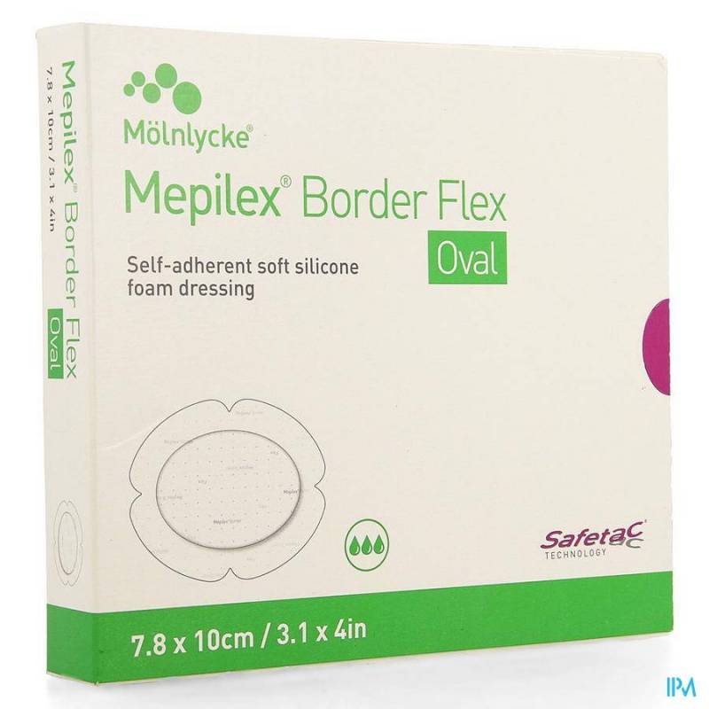 Mepilex Border Flex Oval Wondverband - 7,8x10cm - 5 Stuks