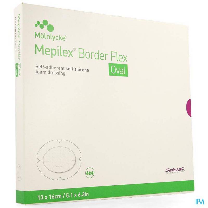Mepilex Border Flex Oval Wondverband - 13x16cm - 5 Stuks