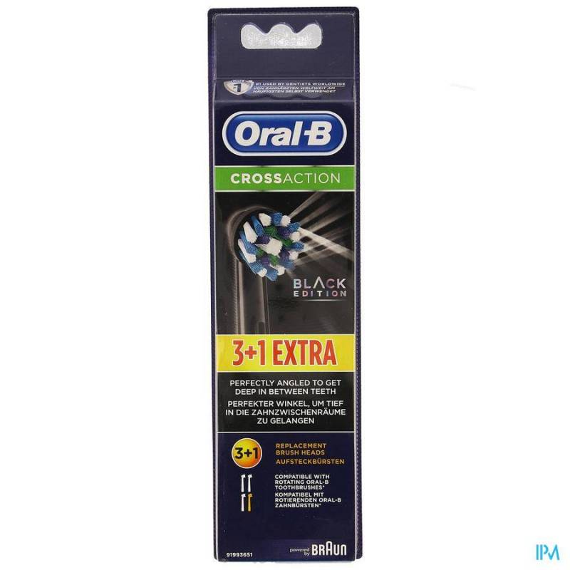 ORAL B REFILL CROSSACTION BLACK 3+1