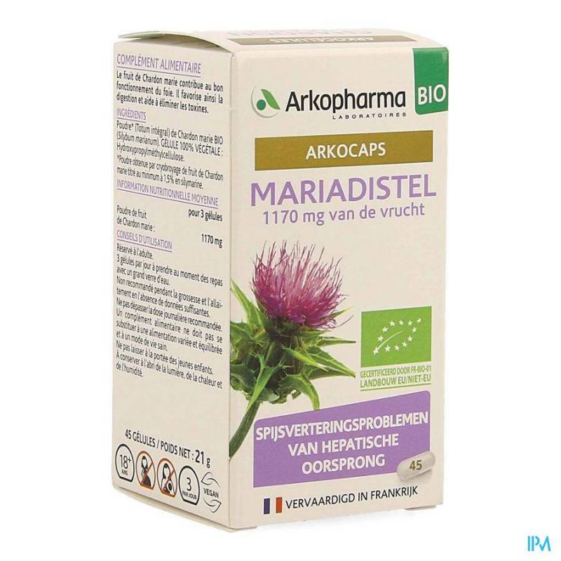 Arkocaps Mariadistel Bio 45 Capsules NF