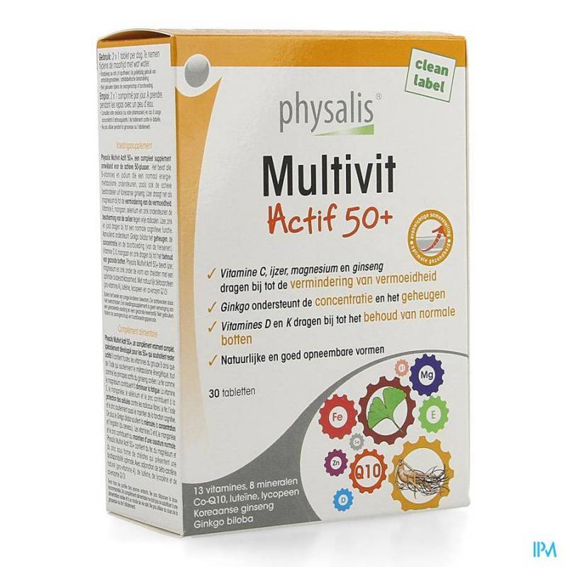 PHYSALIS MULTIVIT ACTIF 50+ Tabletten 30