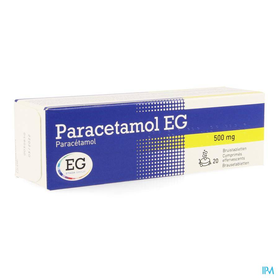 Paracetamol EG 500mg 20 Bruistabletten