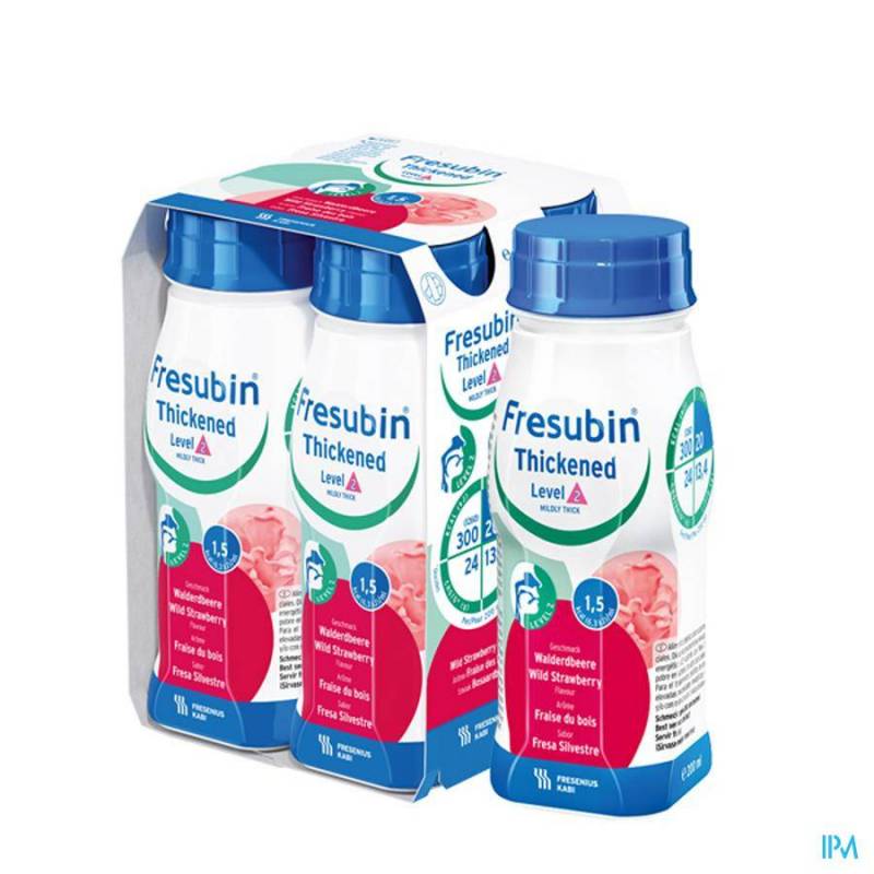 FRESUBIN THICKENED LEVEL 2 DRINK AARDBEI 4X200ML