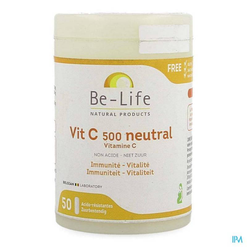 VIT C 500 NEUTRAL BE LIFE Vegetarian Capsules  50